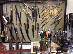 Knife shop. Snapped this photo before I was told "no photos"